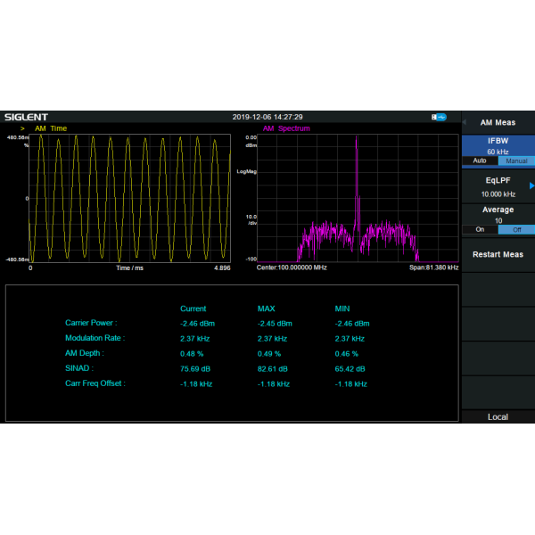 SSA3000XR-AMA - Siglent SSA3000X-R Option: Analog Modulation Analysis: AM, FM